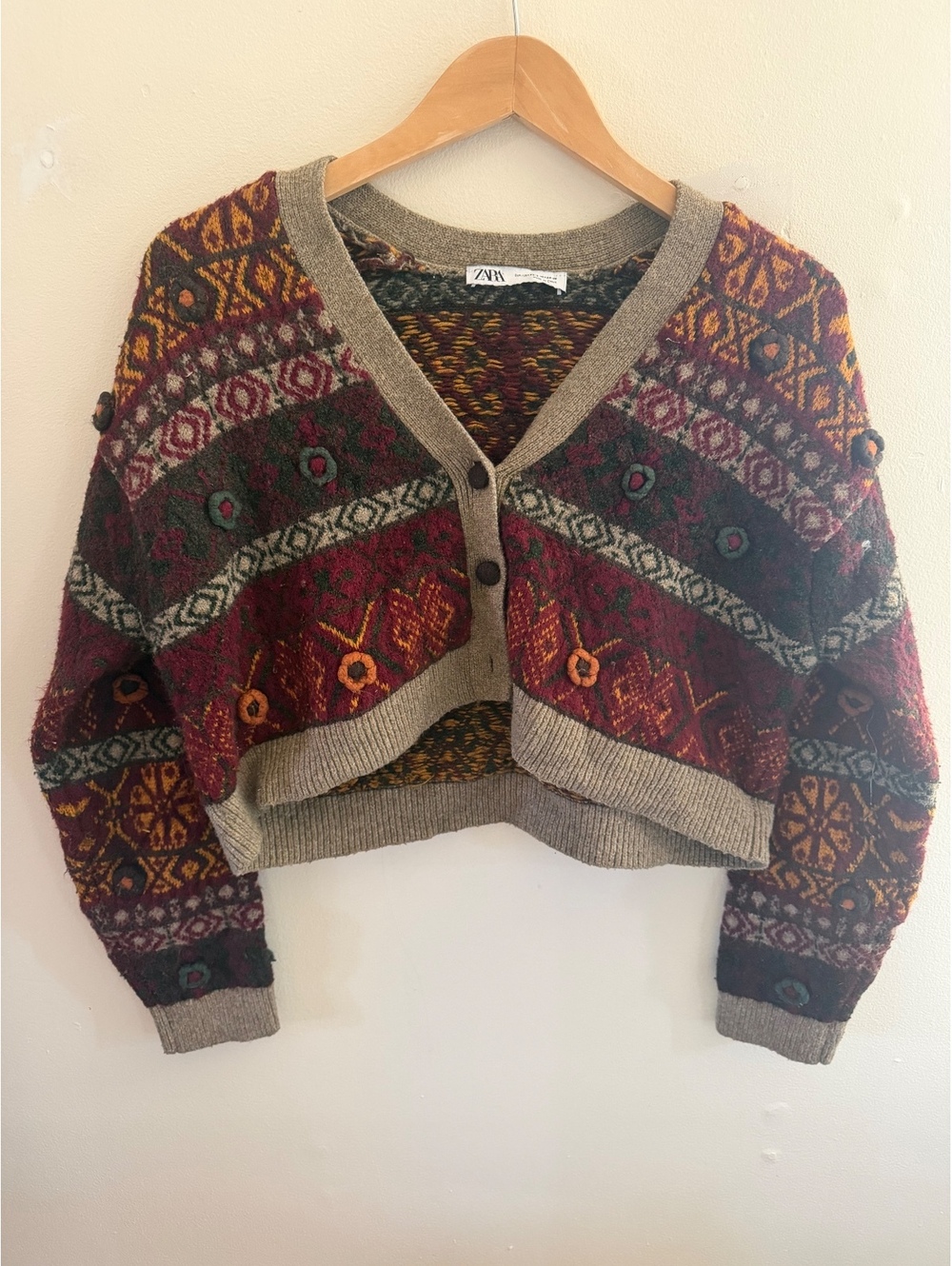 Zara Cardigan Sweater Fall Size Small